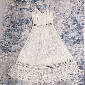 LoveShackFancy spaghetti strap dress with cut outs in size small!